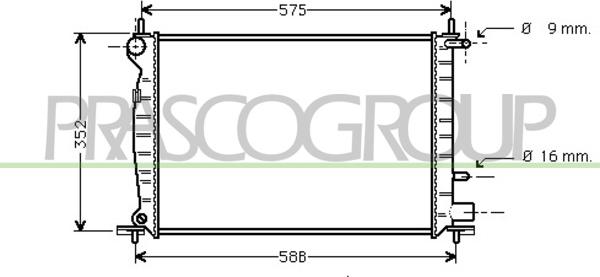 Prasco FD050R010 - Радиатор, охлаждение двигателя autosila-amz.com