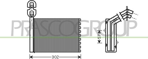 Prasco FD076H001 - Теплообменник, отопление салона autosila-amz.com