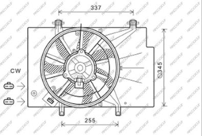 Prasco FD344F004 - Вентилятор, охлаждение двигателя autosila-amz.com