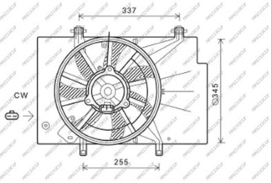 Prasco FD344F003 - Вентилятор, охлаждение двигателя autosila-amz.com