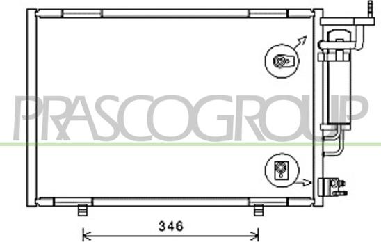 Prasco FD346C001 - Конденсатор кондиционера autosila-amz.com