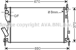 Prasco FDA2408 - Радиатор, охлаждение двигателя autosila-amz.com