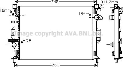 Prasco FDA2425 - Радиатор, охлаждение двигателя autosila-amz.com