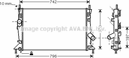 Prasco FDA2370 - Радиатор, охлаждение двигателя autosila-amz.com