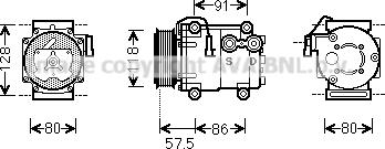 Prasco FDAK451 - Компрессор кондиционера autosila-amz.com