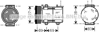 Prasco FDAK322 - Компрессор кондиционера autosila-amz.com