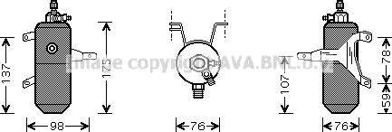 Prasco FDD332 - Осушитель, кондиционер autosila-amz.com