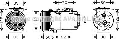 Prasco FDK497 - Компрессор кондиционера autosila-amz.com