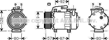 Prasco FDK468 - Компрессор кондиционера autosila-amz.com