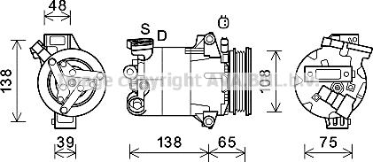 Prasco FDK595 - Компрессор кондиционера autosila-amz.com