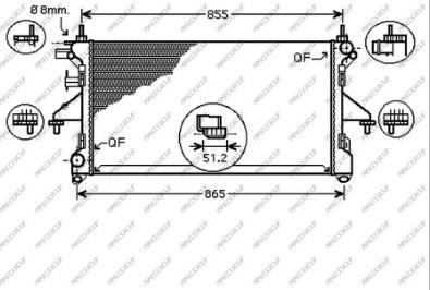 Prasco FT930R008 - Радиатор, охлаждение двигателя autosila-amz.com