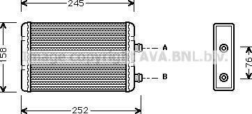 Prasco FT6220 - Теплообменник, отопление салона autosila-amz.com