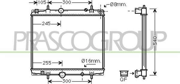 Prasco FT152R001 - Радиатор, охлаждение двигателя autosila-amz.com