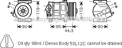 Prasco FTAK330 - Компрессор кондиционера autosila-amz.com