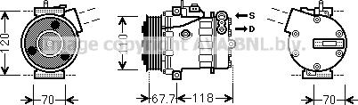 Prasco FTK384 - Компрессор кондиционера autosila-amz.com