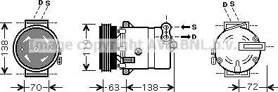 Prasco FTK334 - Компрессор кондиционера autosila-amz.com