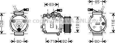 Prasco HDAK169 - Компрессор кондиционера autosila-amz.com