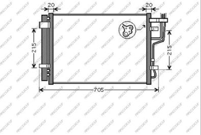 Prasco HN040C001 - Конденсатор кондиционера autosila-amz.com