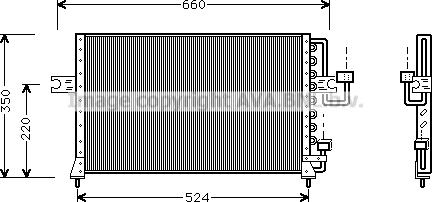 Prasco HY5045 - Конденсатор кондиционера autosila-amz.com