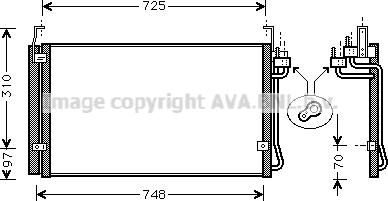 Prasco HY5071D - Конденсатор кондиционера autosila-amz.com