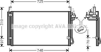 Prasco HY5072D - Конденсатор кондиционера autosila-amz.com