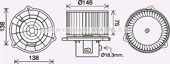 Prasco HY8462 - Электродвигатель, вентиляция салона autosila-amz.com