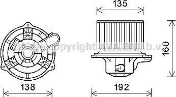 Prasco HY8553 - Электродвигатель, вентиляция салона autosila-amz.com