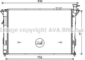 Prasco HY2447 - Радиатор, охлаждение двигателя autosila-amz.com