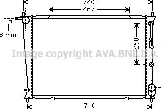 Prasco HY2255 - Радиатор, охлаждение двигателя autosila-amz.com