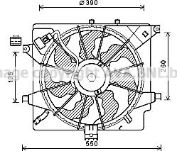 Prasco HY7563 - Вентилятор, охлаждение двигателя autosila-amz.com