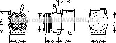 Prasco HYAK257 - Компрессор кондиционера autosila-amz.com