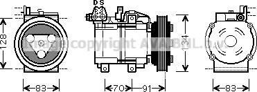 Prasco HYK263 - Компрессор кондиционера autosila-amz.com