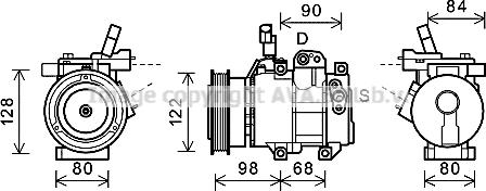 Prasco HYK272 - Компрессор, кондиционер ! \HYUNDAI i20 I 1.4 CRDi (08>12), i20 I 1.4 CRDi (08>15), i20 I 1.6 CRDi (0 autosila-amz.com