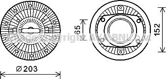 Prasco IVC110 - Сцепление, вентилятор радиатора autosila-amz.com