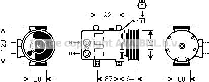 Prasco JEAK047 - Компрессор кондиционера autosila-amz.com