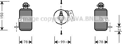 Prasco JED015 - Осушитель, кондиционер autosila-amz.com