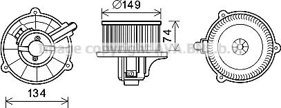 Prasco KA8225 - Электродвигатель, вентиляция салона autosila-amz.com