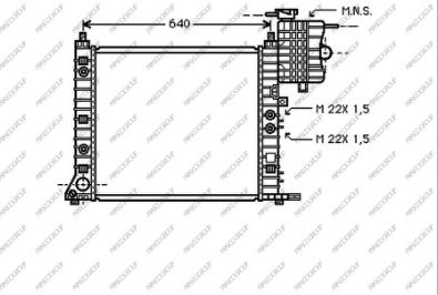 Prasco ME907R004 - Радиатор, охлаждение двигателя autosila-amz.com