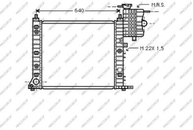 Prasco ME907R002 - Радиатор, охлаждение двигателя autosila-amz.com