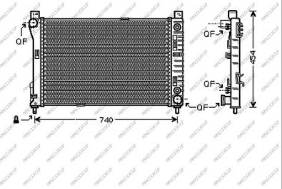 Prasco ME026R001 - Радиатор, охлаждение двигателя autosila-amz.com