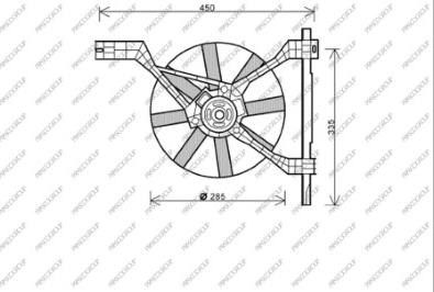 Prasco ME304F003 - Вентилятор, охлаждение двигателя autosila-amz.com