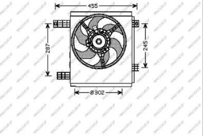 Prasco ME302F001 - Вентилятор, охлаждение двигателя autosila-amz.com