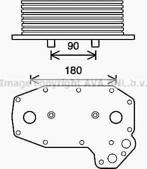 Prasco ME3291 - Масляный радиатор, двигательное масло autosila-amz.com