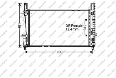 Prasco ME324R002 - Радиатор, охлаждение двигателя autosila-amz.com