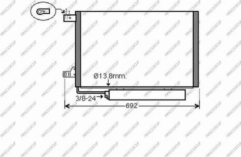 Prasco ME326C002 - Конденсатор кондиционера autosila-amz.com