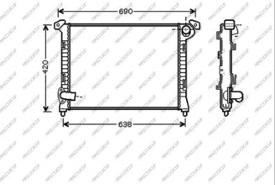 Prasco MN306R005 - Радиатор, охлаждение двигателя autosila-amz.com