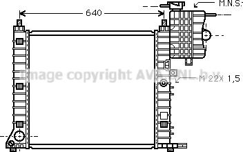 Prasco MS2213 - Радиатор, охлаждение двигателя autosila-amz.com