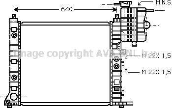 Prasco MSA2243 - Радиатор, охлаждение двигателя autosila-amz.com