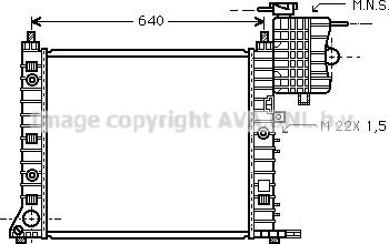 Prasco MSA2216 - Радиатор, охлаждение двигателя autosila-amz.com