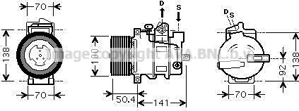 Prasco MSAK431 - Компрессор кондиционера autosila-amz.com